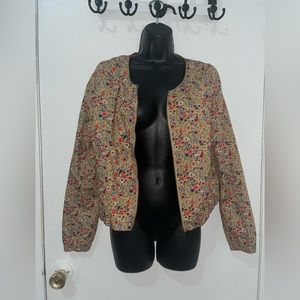 Vintage flowered bomber